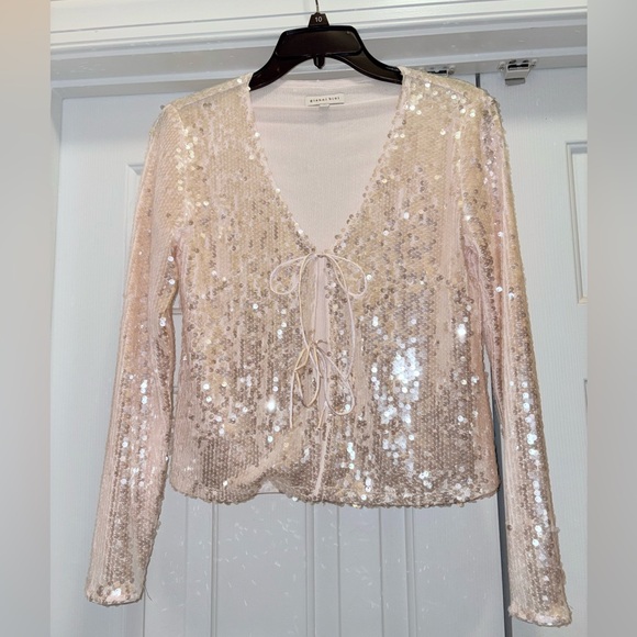 🎉HP🎉 Gianni Bini Sequin Long Sleeve Cardigan S - Picture 3 of 7